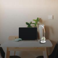 Luminária Com Ventilador Flexível 2 Em 1 Led Abajur De Mesa - 6