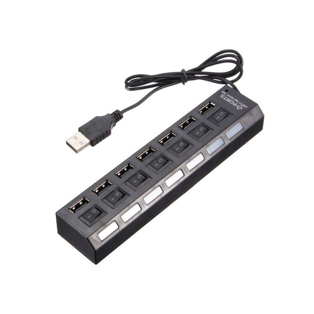 Hub Usb 7 Portas C/ Chave Seletora 2.0 High Speed Lacrado - 1