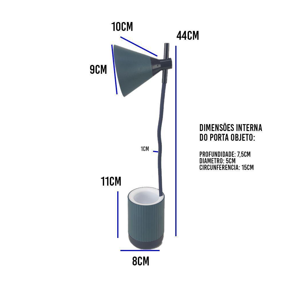 Luminaria De Mesa Porta Objetos Touch Led 3 Cores Flexivel - 4