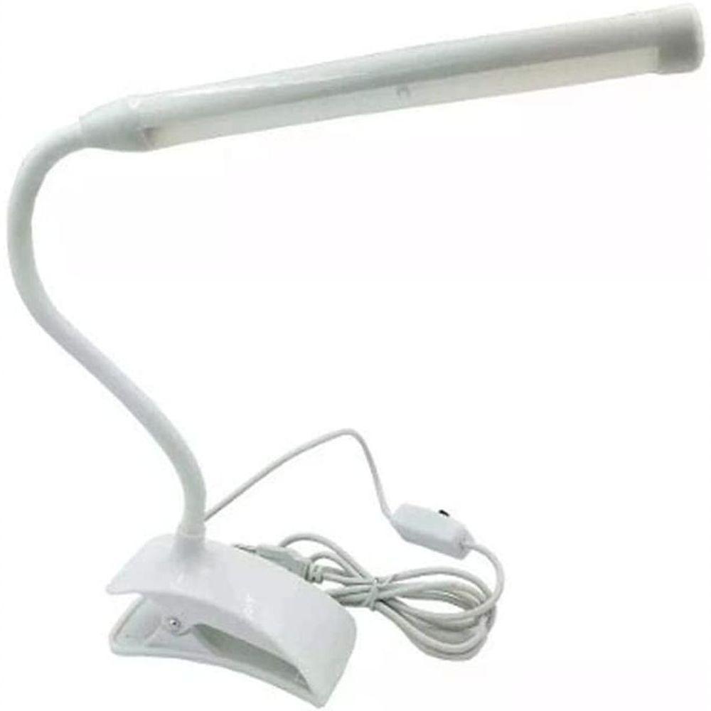 Luminária Flexível Tubo 13 Leds Com Clipe Prendedor Garra Fina - 1