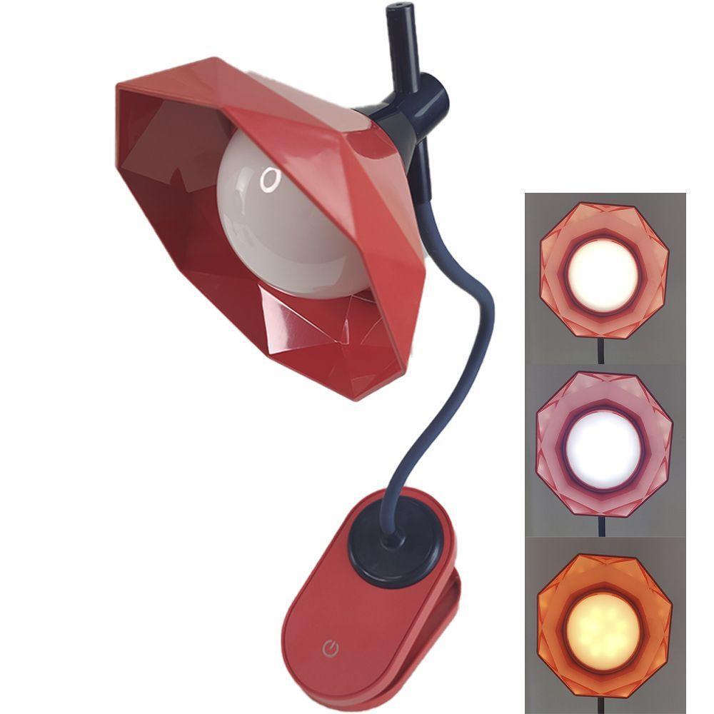 Luminaria De Mesa C/ Garra Flexivel Presilha Touch Led - 1