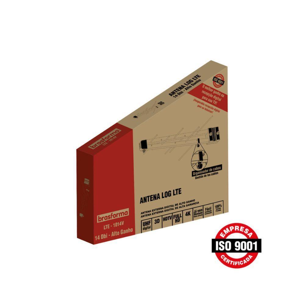 Antena Externa Digital Log 10 Elementos 1014v - Brasforma Cinza Claro - 3