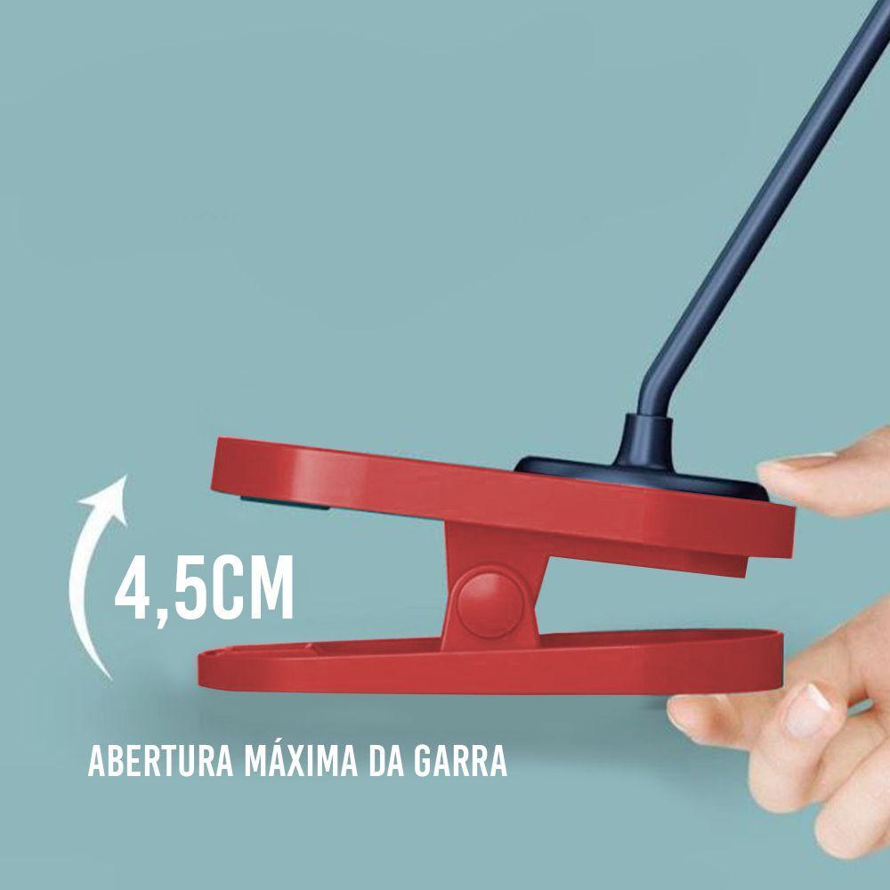 Luminaria De Mesa C/Garra Led Articulavel 3 Cores Geometrica - 8