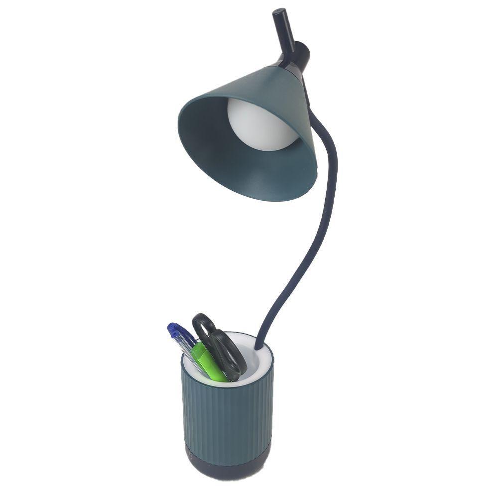 Luminaria De Mesa Porta Objetos Led Articulada 3 Cores - 1