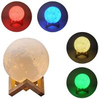 Luminaria 3d Touch Lua Cheia Abajur Led Decoracao Usb Rgb C/ Controle - 8