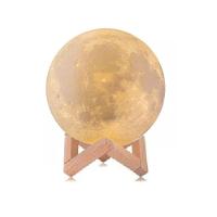 Luminária Abajur Lua Cheia 3d Led Com Suporte 12cm Sem Fio - 1