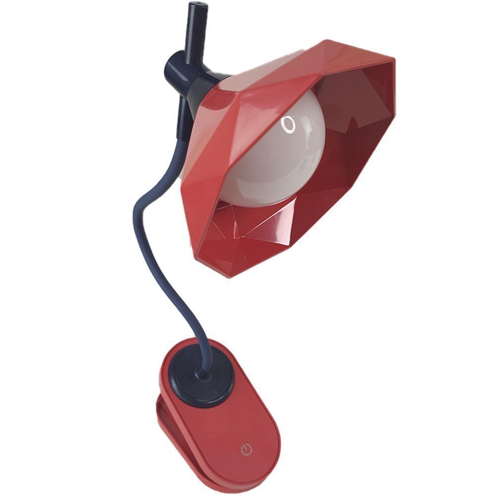 Luminaria De Mesa Com Garra Diamante Articulavel Led 3 Cores - 1