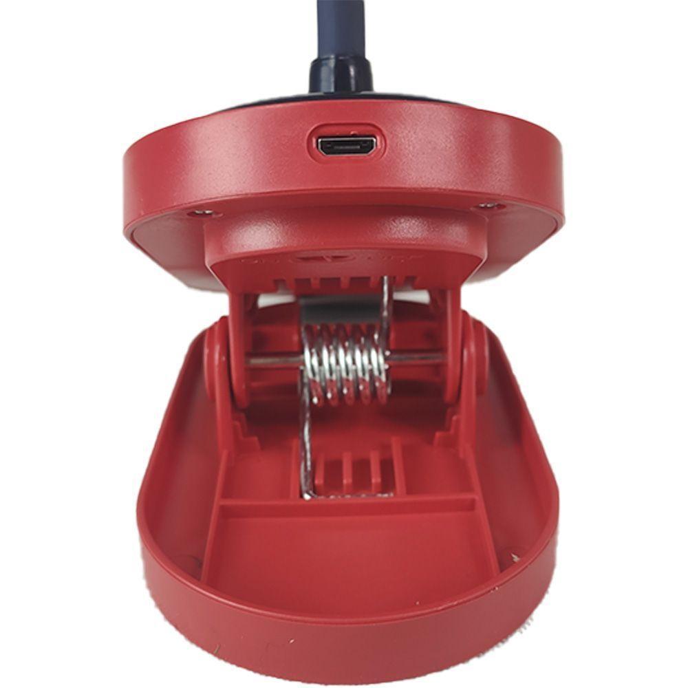 Luminaria De Mesa Com Garra Diamante Articulavel Led 3 Cores - 10