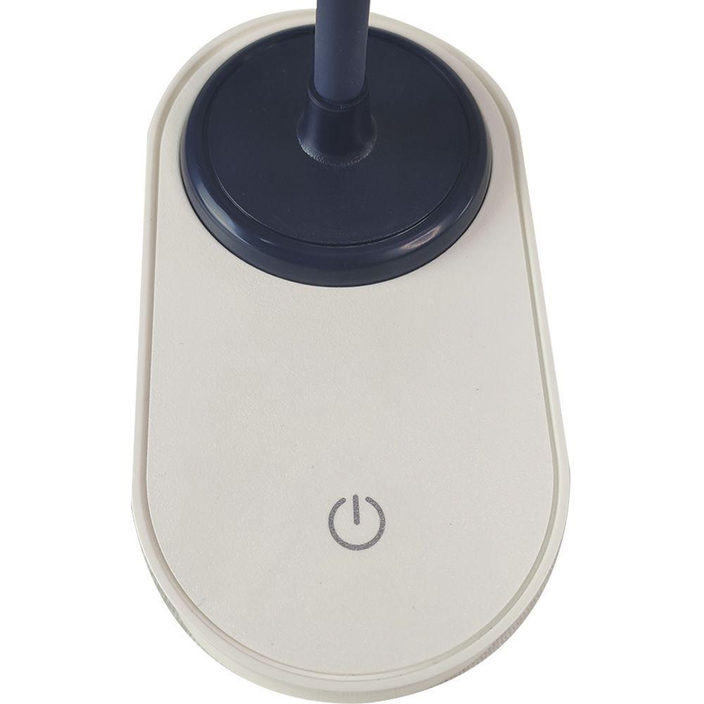 Luminaria De Mesa Com Garra Articulavel Diamante Led 3 Cores - 4