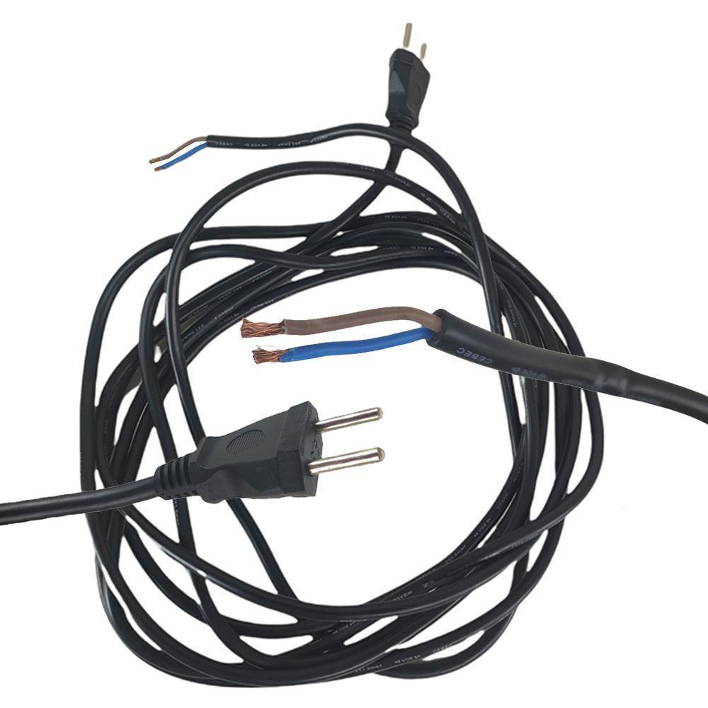 Cabo Fio Tomada 5 Metros 2x1.5 Mm Dois Pinos Extensao - 1