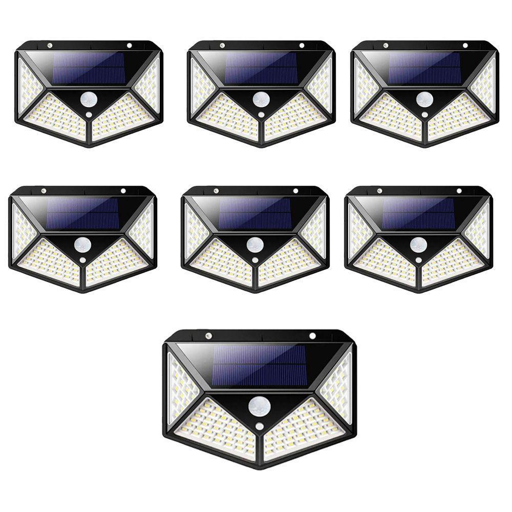 Luminaria Solar 100 Leds 7 Uni Sensor Presença Andarela - 1