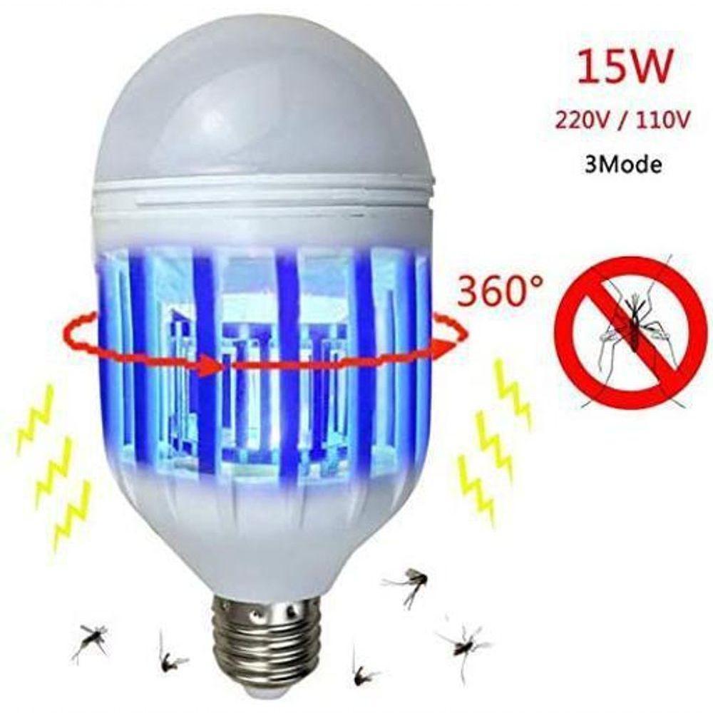 Lâmpada Led Com Mata Mosquito Insetos Elétrico 15W - 4