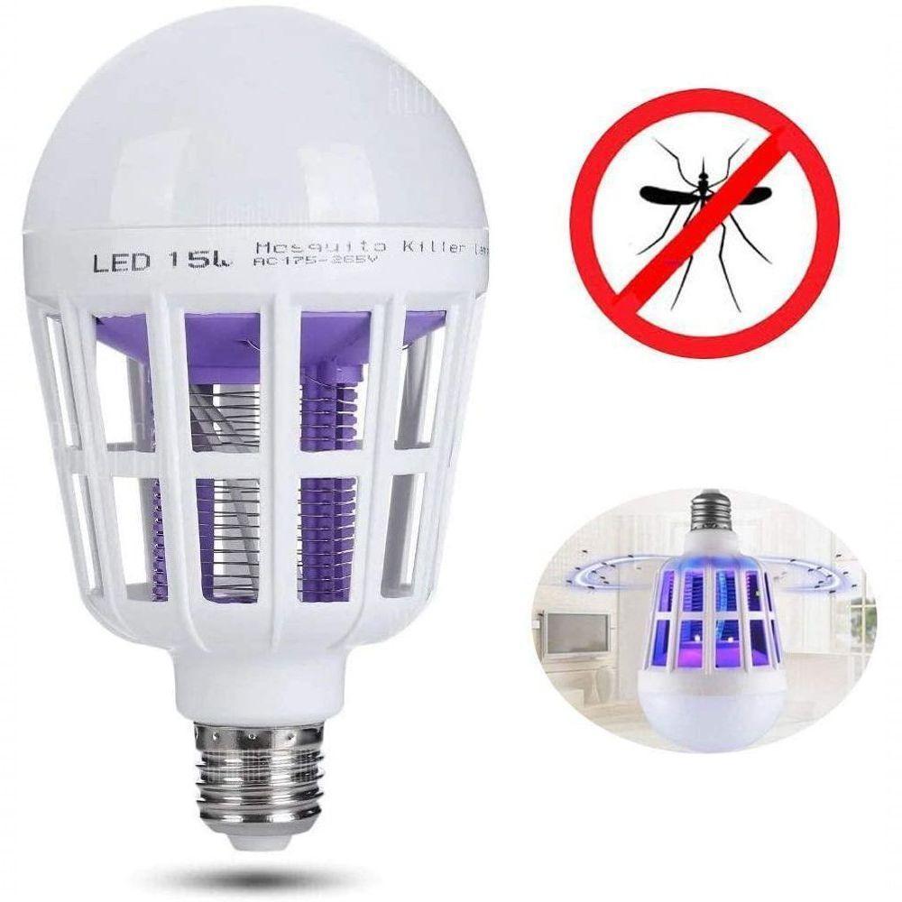 Lâmpada Led Com Mata Mosquito Insetos Elétrico 15W - 6