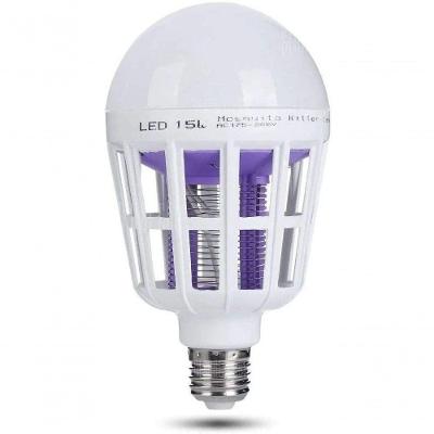 Lâmpada Led Com Mata Mosquito Insetos Elétrico 15W