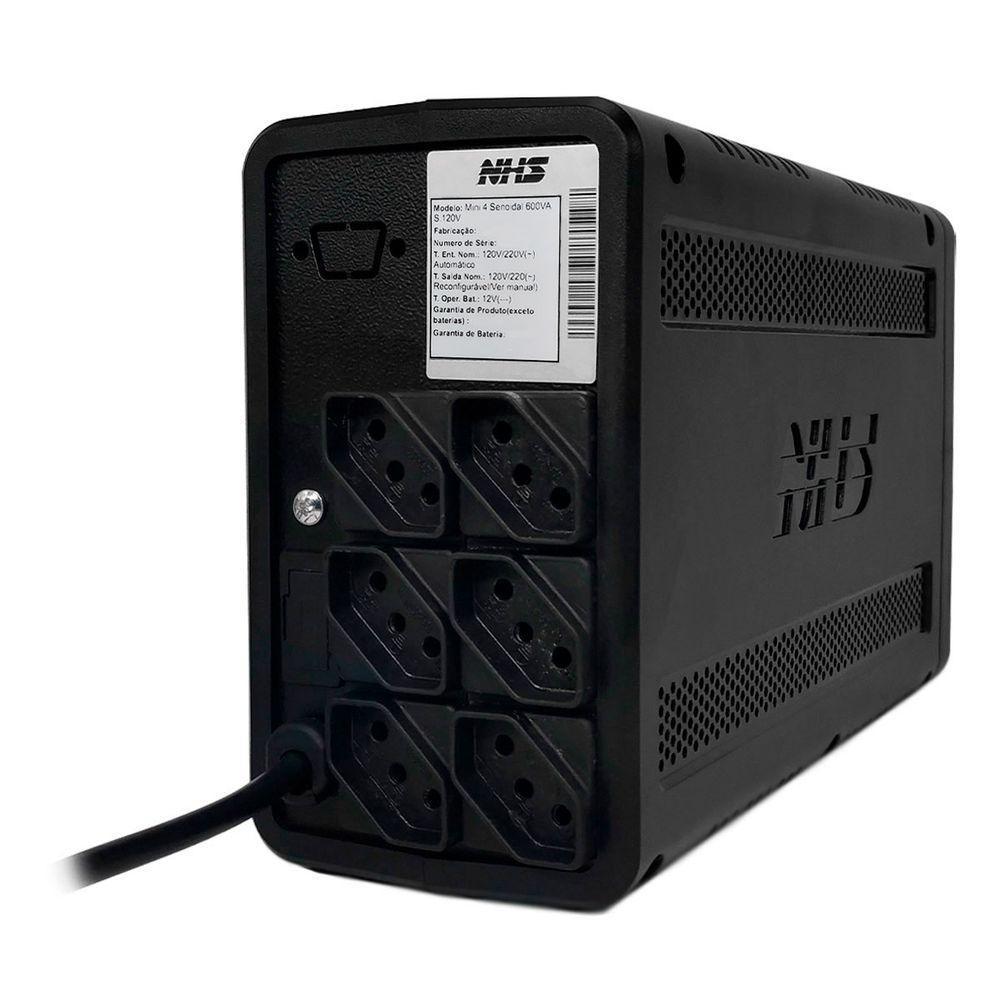 Nobreak 600va Nhs Mini 4 Senoidal, Entrada Bivolt, S/120v, Bat. 1x 7ah/12v - 91.a1.006000 - 3