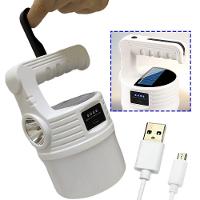 Luminaria Solar 2 Em 1 Gancho Lanterna Duplo Led Fonte - 1