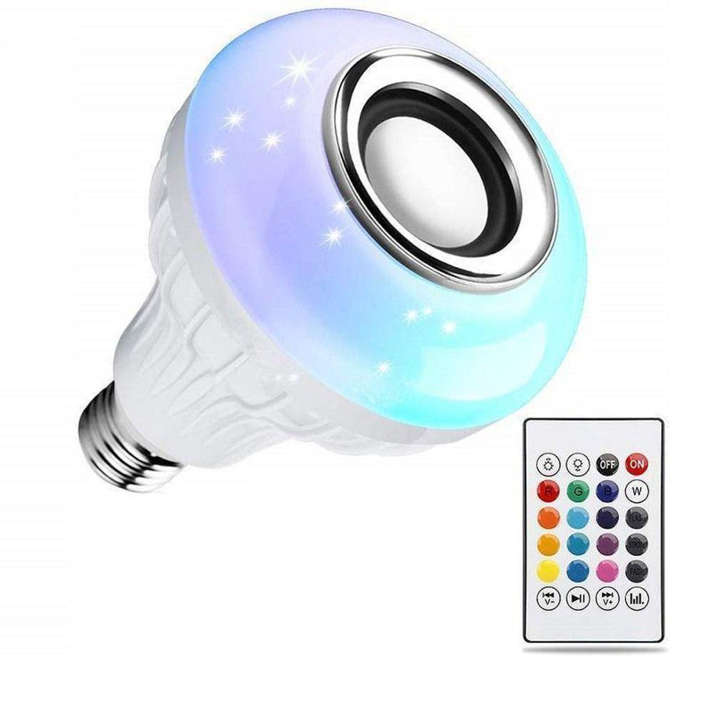 Lâmpada Bluetooth Led Rgb + Som + Controle Remoto - 2