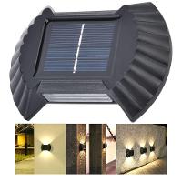 Luminaria Solar Parede Led Arandela Spot Balizador Jardim - 1