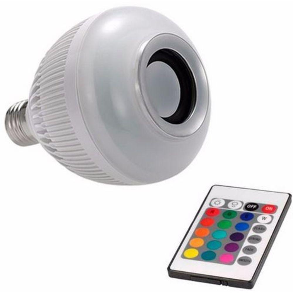 Lâmpada Musical Rgb Led Bluetooth Caixa Som E27 - 1
