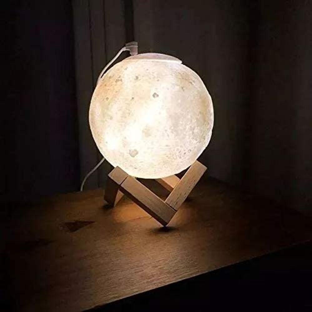 Luminária Abajur E Umidificador E Aromatizador Lua Cheia 3d - 1