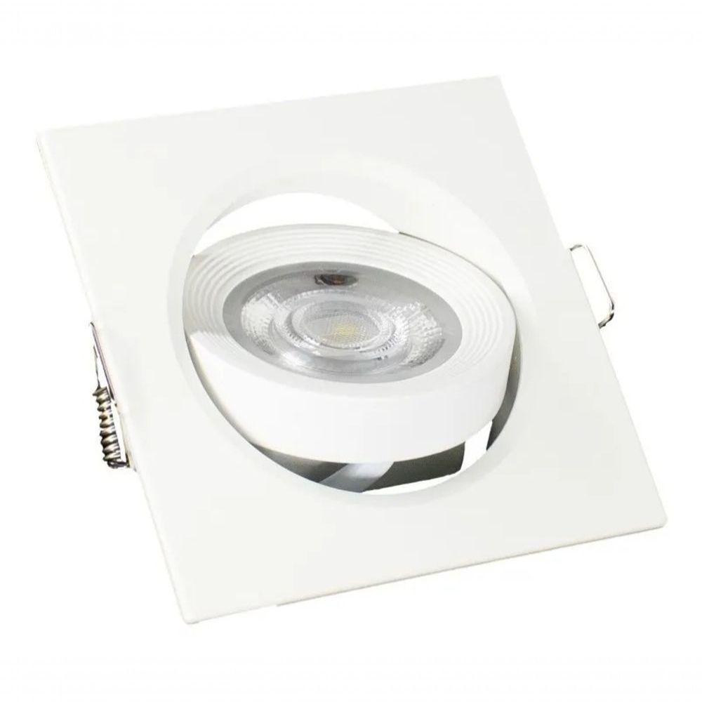 Kit 10 Spot Led Embutir 5w Quadrado 9x9cm Branco Frio Bivolt - 2