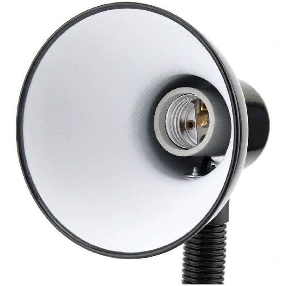 Luminaria De Mesa Articulavel Com Garra Presilha Biv Sala Trabalho Escritorio Abajur Preta - 2