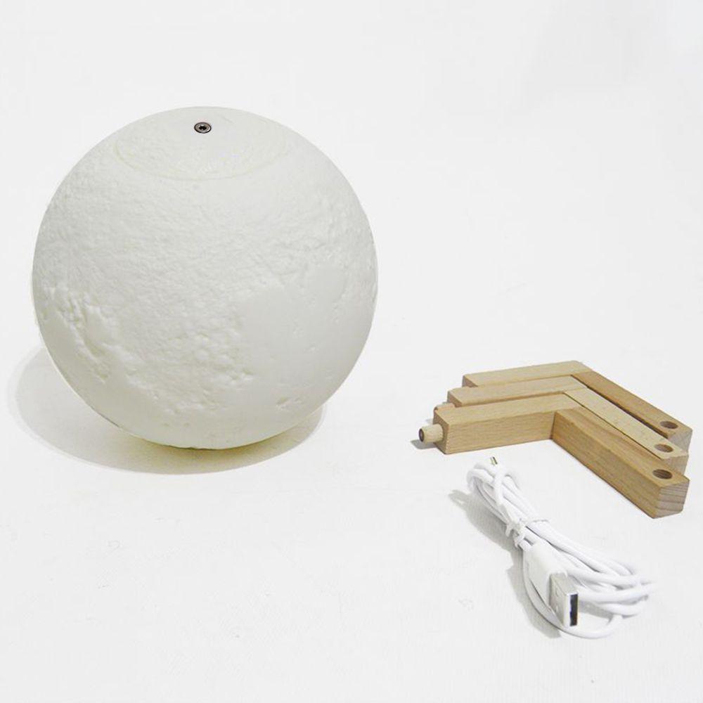 Lua 3d Luminaria Bateria Abajur Usb Touch Led Rgb Decoracao - 3