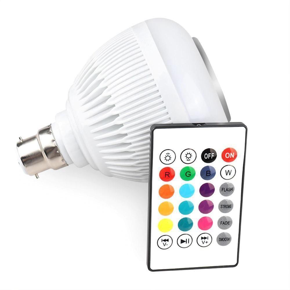Lâmpada Caixa De Som Bluetooth Luz Led Rgb Controle Remoto - 1