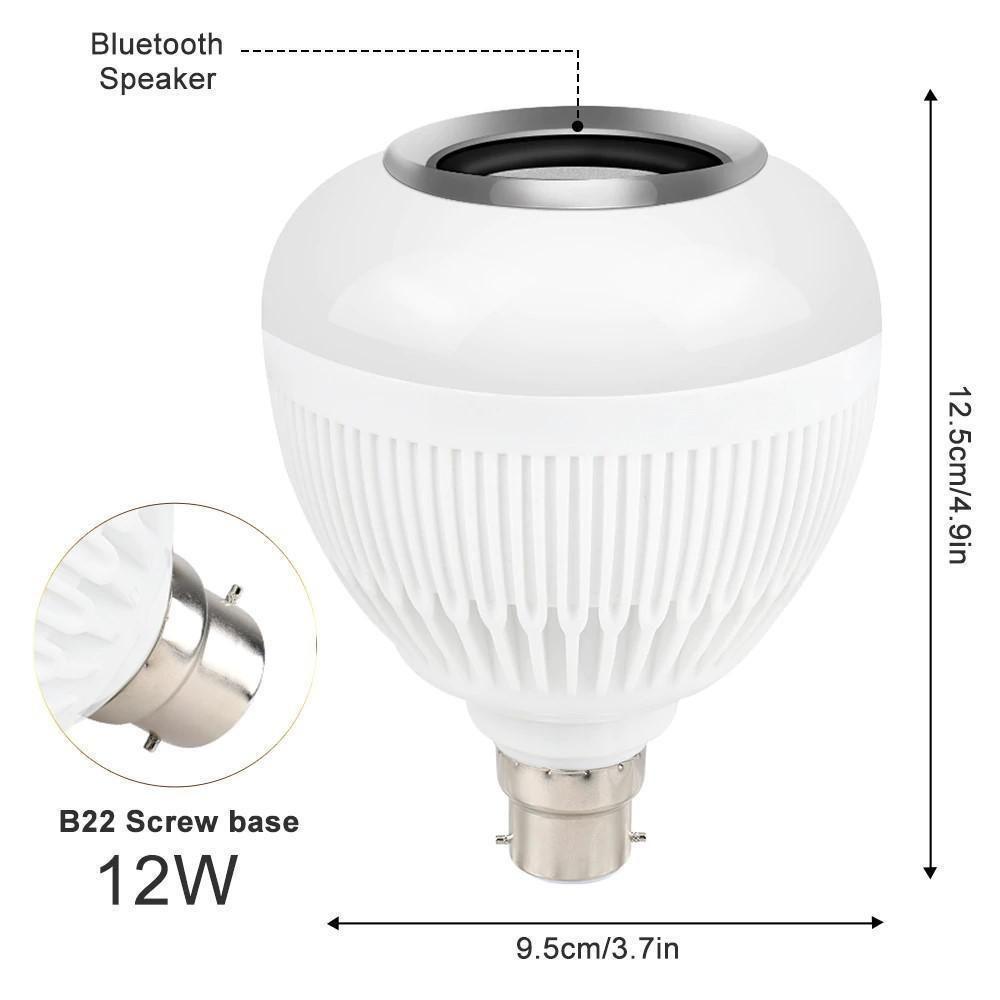 Lâmpada Caixa De Som Bluetooth Luz Led Rgb Controle Remoto - 2