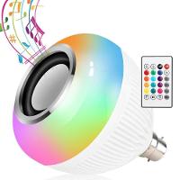 Lâmpada Caixa De Som Bluetooth Luz Led Rgb Controle Remoto - 4