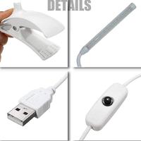 Luminária Flexível Tubo 13 Leds Com Clipe Prendedo - Garra - Fina P - Usb - 10