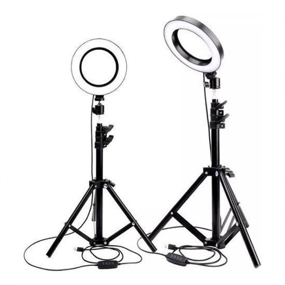 Luz Ring Light 10 Pol Led 3500/5500k Tripé Suporte Celular - 1