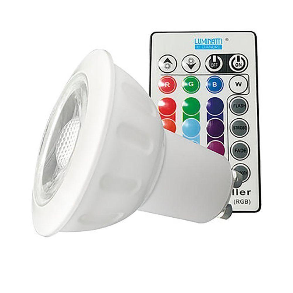 Lâmpada Dicroica Gu10 Rgb 3,5W Mr16 Luminatti - 1
