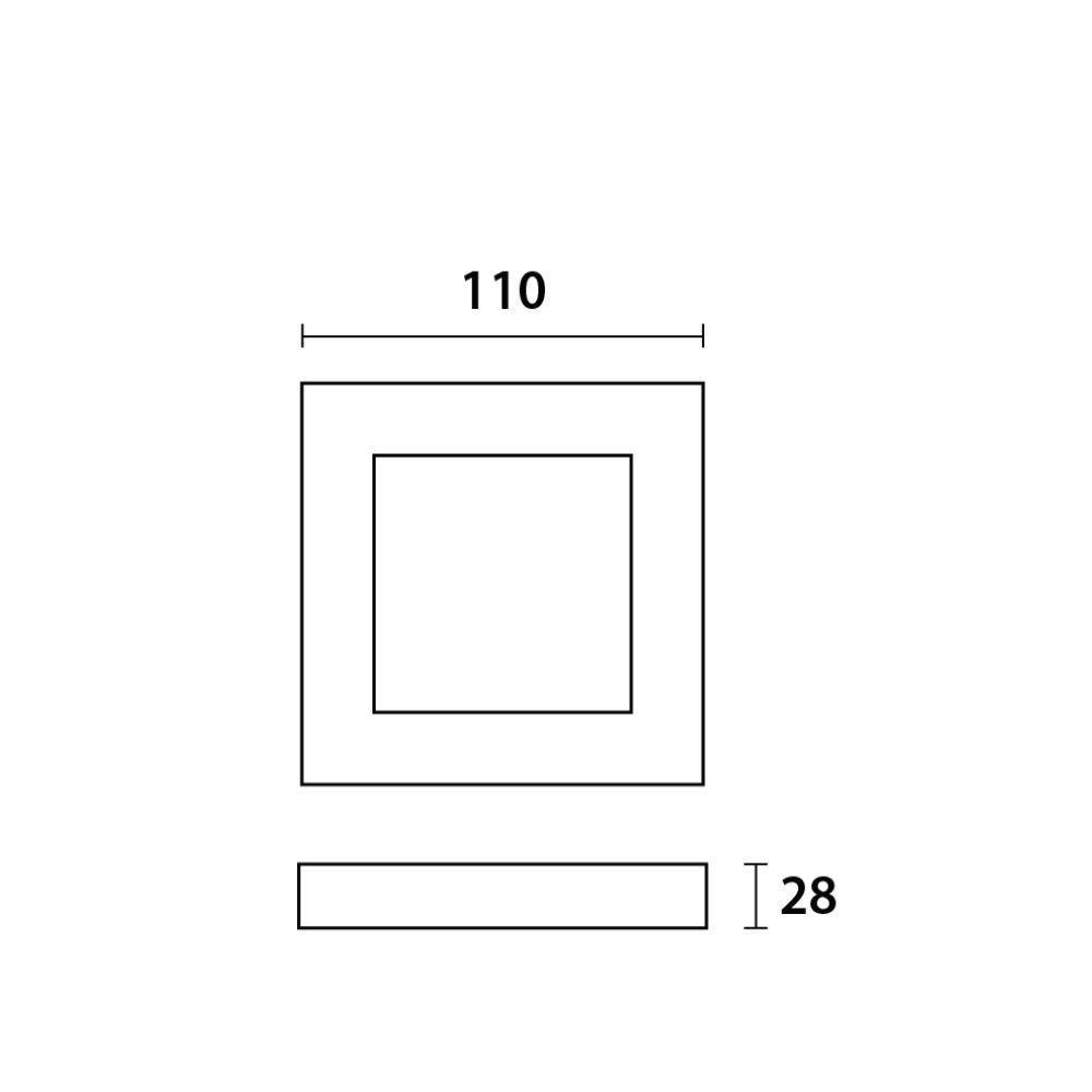 Painel De Led Quadrado Sobrepor 6w Bivolt Blumenau 6500k Luz Fria - 2