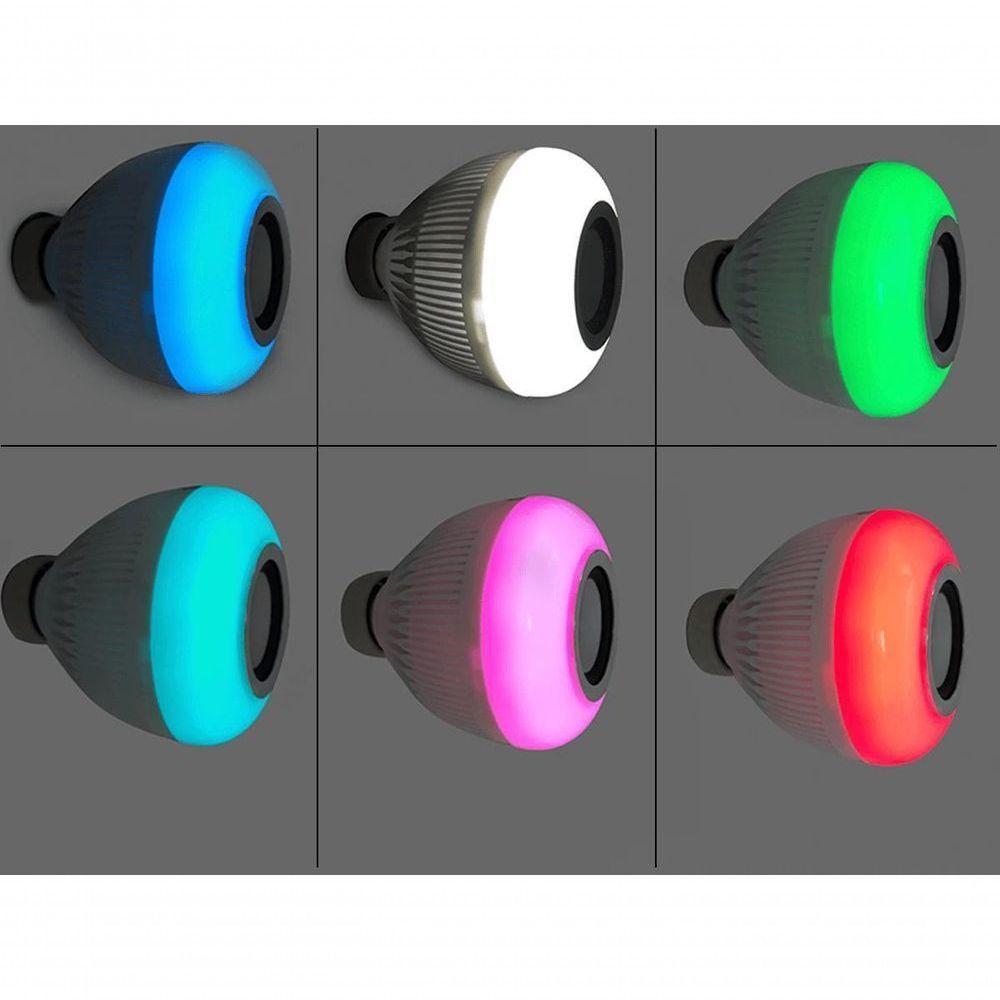 Lâmpada Led Rgb Musical 3W Com Alto Falante Controle Remoto - 2