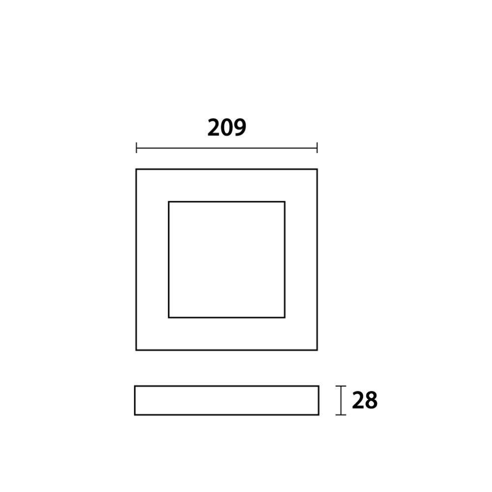 Painel De Led Quadrado Sobrepor 18w Bivolt Blumenau 6500k Luz Fria - 3