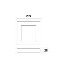 Painel De Led Quadrado Sobrepor 18w Bivolt Blumenau 6500k Luz Fria - 3