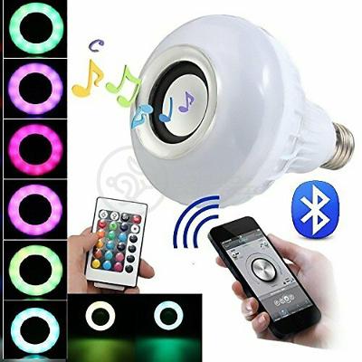 Lâmpada Led 12W E27 Rgb Colorida Com Caixa De Som Bluetooth