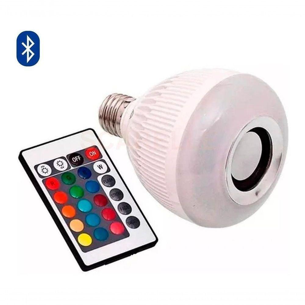 Lâmpada Bluetooth Com Led Rgb Música 12W + Controle Remoto - 6