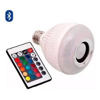 Lâmpada Bluetooth Com Led Rgb Música 12W + Controle Remoto - 6