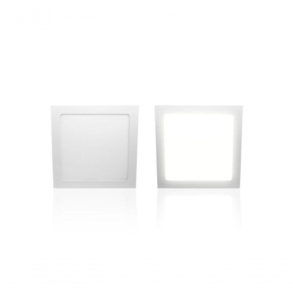 Painel Led Embutir 18w Quadrado Branco 3000k - 2