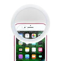 Anel De Luz Selfie Mini Ring Light Android E Ios Branco