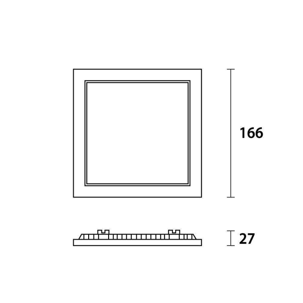 Painel De Led Quadrado Embutir Recuado 15w Bivolt Blumenau 6500k Luz Fria - 2