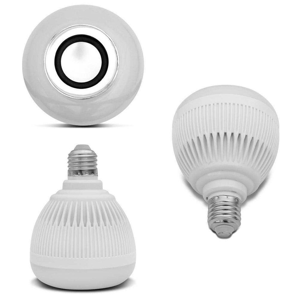 Lâmpada Bluetooth Led 12W Music Rgb Caixa De Som + Controle - 4