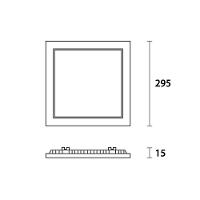 Painel De Led Blumenau Quadrado Embutir 24w Bivolt Preto 6500k Luz Fria - 2