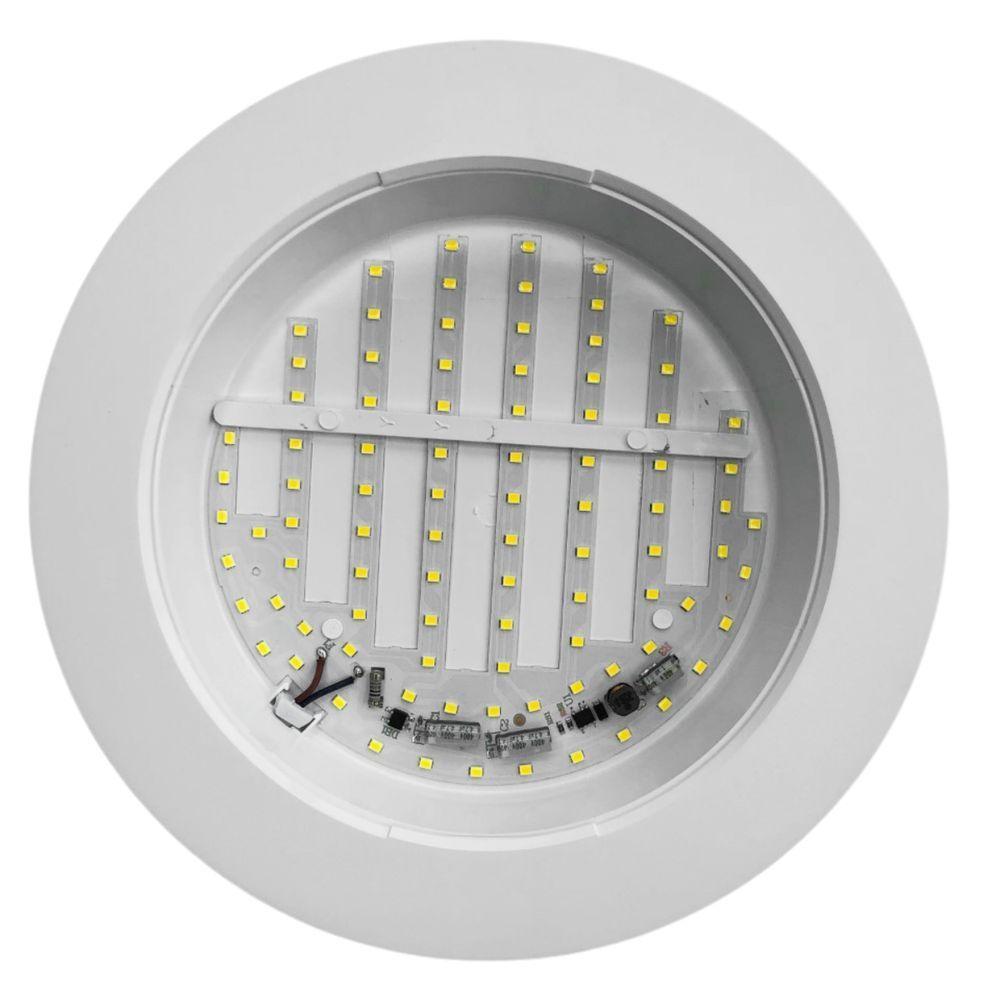 Painel Com Placa De Led Taschibra 18w Lys Redondo Embutir Bivolt 6500k Luz Fria - 3