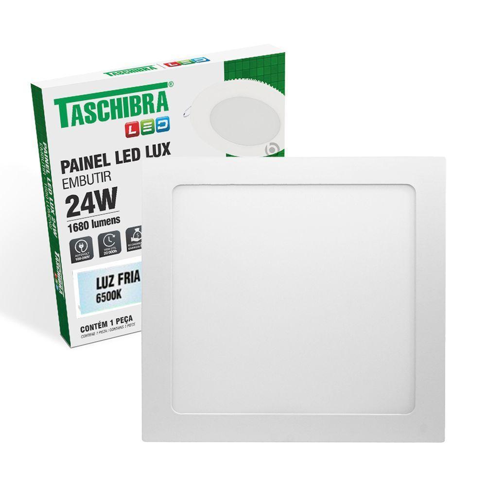 Painel De Led Quadrado Embutir 24w Bivolt Taschibra 6500k Luz Fria - 1