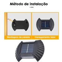 Luminaria Solar Parede Led Spot Arandela Iluminaçao