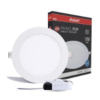 Painel De Led Avant Redondo Embutir 18w Bivolt 6500k Luz Fria - 1