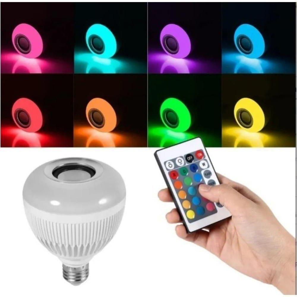 Lâmpada Led Rgb Musical 12W Caixa De Som Bluetooth 2 Em 1 - 3
